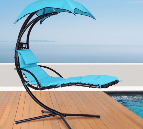 Giantex-Hanging-Chaise-Lounger-Chair-Arc-Stand-Porch-Swing-Hammock-Chair-W-Canopy-Blue-Outdoor-Furniture